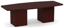 Boat Shaped Conference Table with Cube Base - PL Laminate