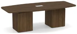 Boat Shaped Conference Table with Cube Base - PL Laminate