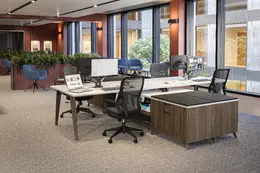 4 Person Desk with Storage - Elements