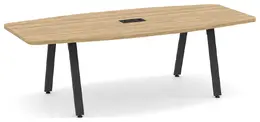 Modern Boat Shaped Conference Table - PL Laminate