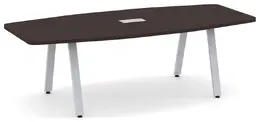 Modern Boat Shaped Conference Table - PL Laminate