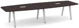 Modern Boat Shaped Conference Table - PL Laminate