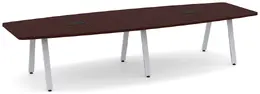 Modern Boat Shaped Conference Table - PL Laminate