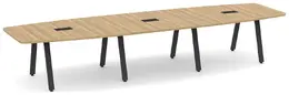 Modern Boat Shaped Conference Table - PL Laminate