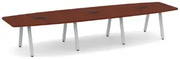 Modern Boat Shaped Conference Table - PL Laminate
