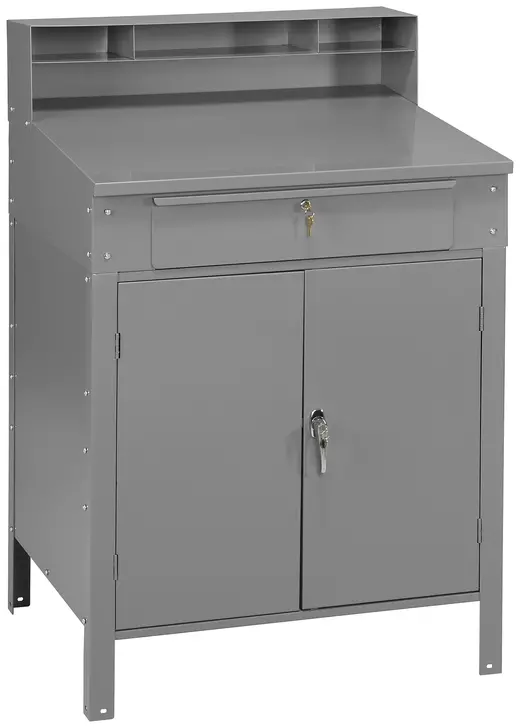 Stl Frmn Desk Clsd w/Cabinet