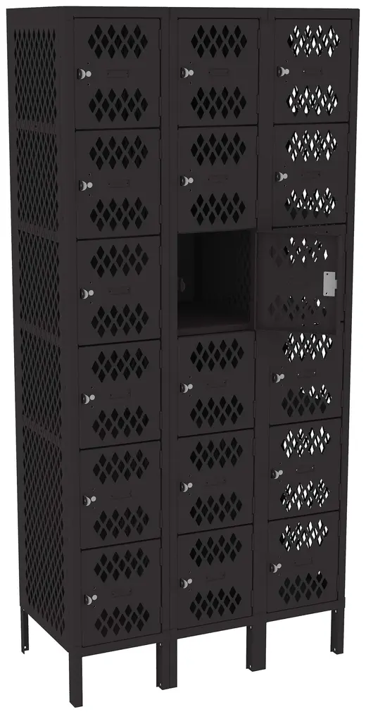 18 Vent Box Lockers Legs - 36W x 18D x 78H
