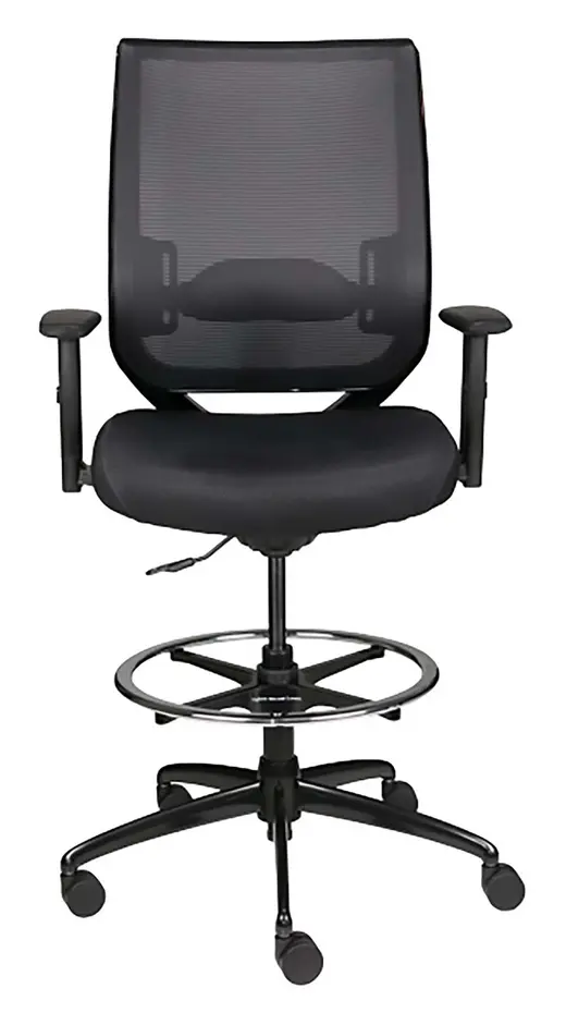 Nifty large task chair with seat slider,  stock, black - 20.5W x 21.5D x 43H