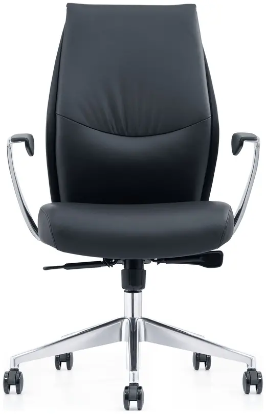 Leather on Demand chair, black - 25.5W x 20D x 49H