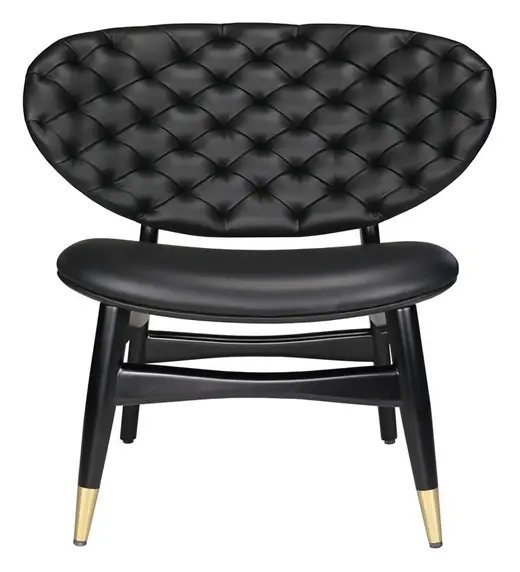 Leather on Demand chair, black - 25.5W x 20D x 49H