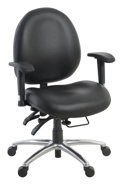 Regency Conley 24/7 Vinyl Office Chair Big & Tall 400lb Max Weight, Adjustable Back & Seat Height, with Wheels, Black-43 - 25 x 23 x 39-43