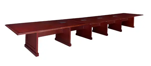 Regency Prestige 24 ft. Traditional Conference Table with 4 Charging Ports- Mahogany - 288 x 50 x 29
