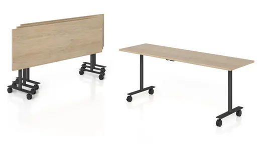 72 x 24 Flip Top Nesting Training Table w/T-Base
