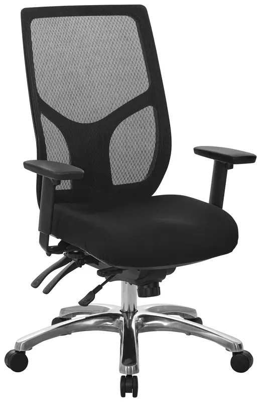 Mesh High Back Chair, Multi-Function Control - 29 x 25.75 x 40.75/46.75