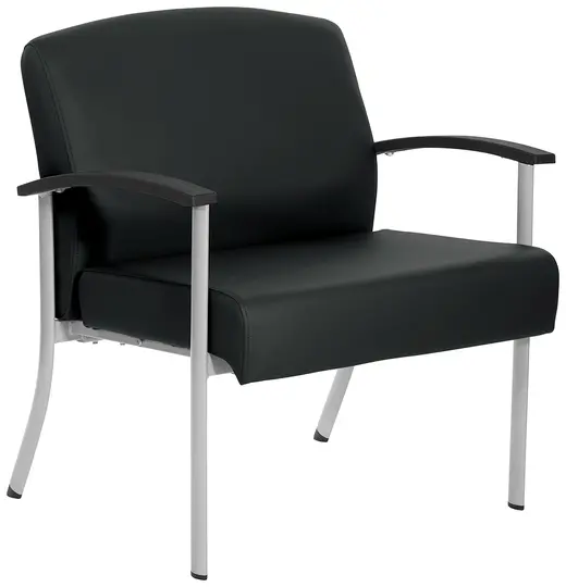 Big and Tall Healthcare Guest Chair, 500 lb. Rating, Black - 31 x 29.5 x 34.5
