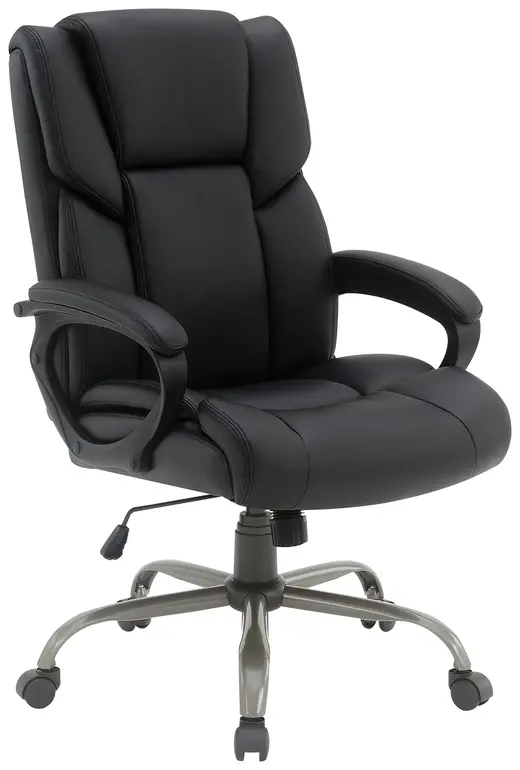Mid-Back Faux Leather Executive Chair - 28.75 x 27 x 40.25/43.25