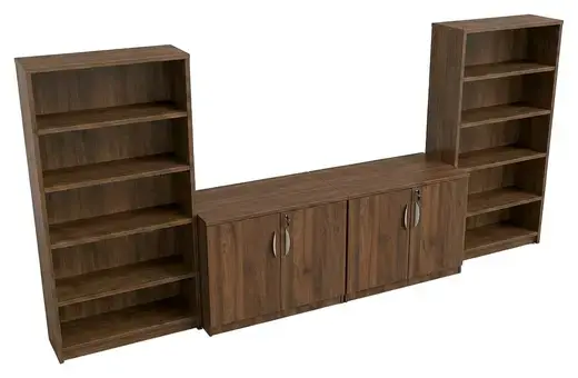 Storage Credenza with Bookcases