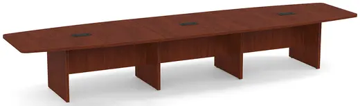 192 x 33/48 Boat Shaped Conference Table (3pc leaf)