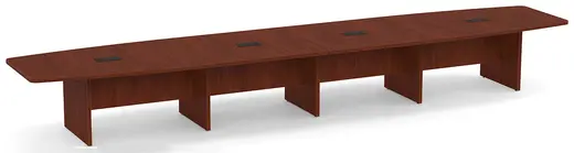 240 x 33/48 Boat Shaped Conference Table (4pc leaf)