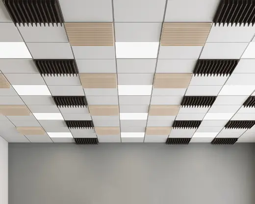 Set of 8 Rectangle Design Blade Acoustic Ceiling Tiles