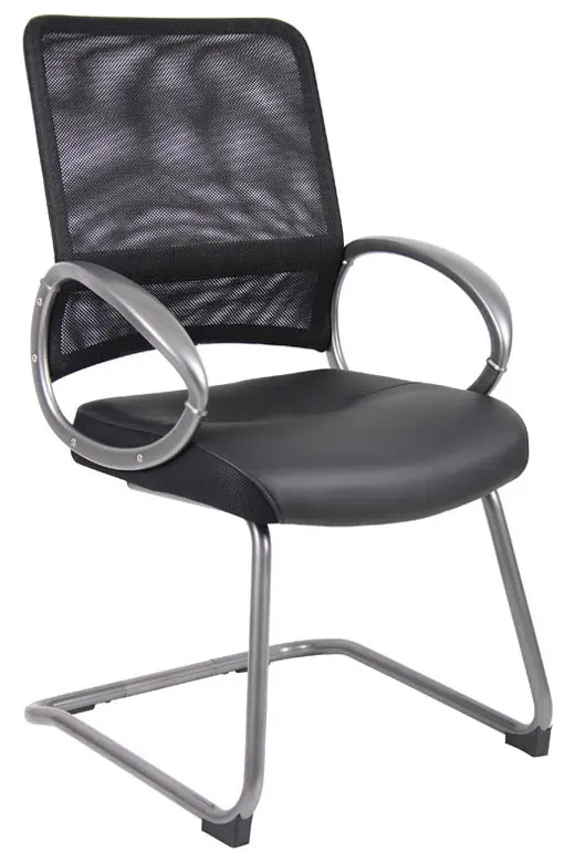 Mesh Back W/ Pewter Finish Guest Chair
