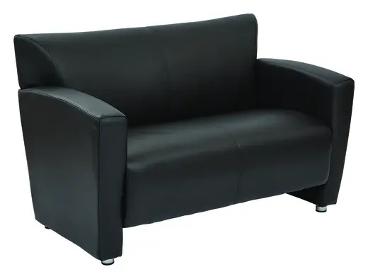 Loveseat with Silver finish Legs