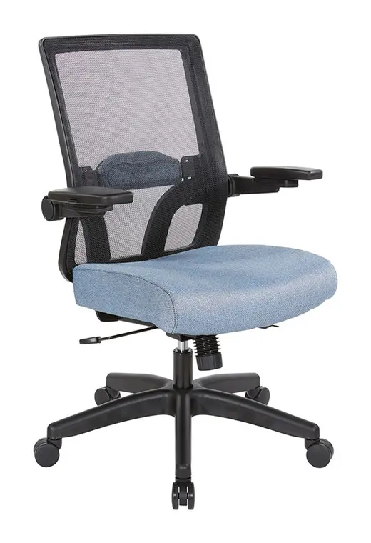 Black Mesh Back Flip Armchair