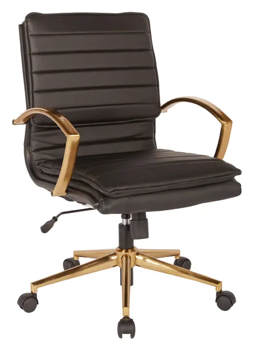 Mid-Back Faux Leather Chair