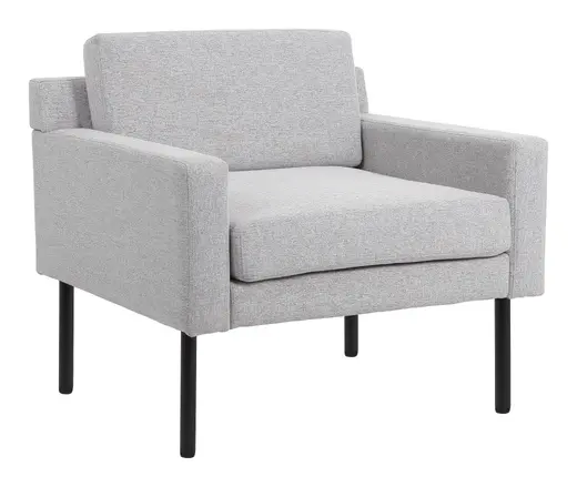 Upholstered in commercial grade grey linen