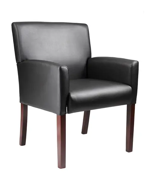 Box Arm guest, accent or dining chair W/Mahogany Finish