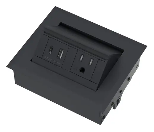 Hide-A-Dock, 120V AC, USB-A, USB-C