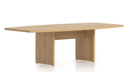 96x48 Boat Shape Conference Table with Panel Base