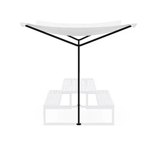 135 x 91 x 88 - Miami Sun Shade with White Canvas