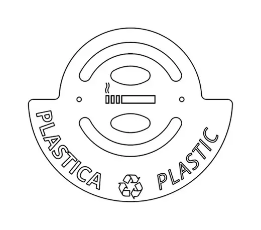 Litter Bin Ashtray Label