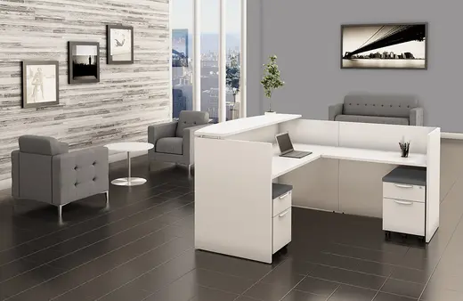 3 White Reception Desk Ideas