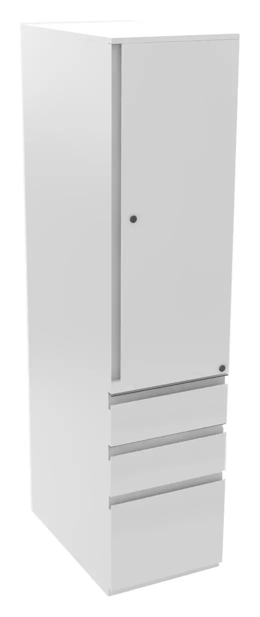 Tower With Storage Cabinet-opens to the right, box box file, 15w x 63-1/2h x 24d