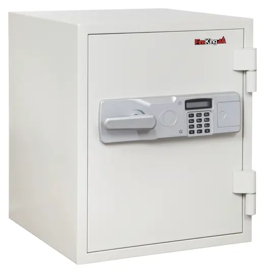 90 Minute Fire Rated, 1.48 Cubic Ft Safe w/1 Tray, White - 19W x 19D x 22H