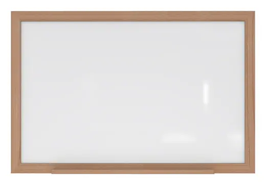 3'x4' Wood Frame Porcelain Magnetic Whiteboard 