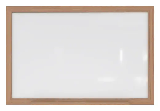 4'x5' Wood Frame Porcelain Magnetic Whiteboard, 1 Marker, 1 Eraser
