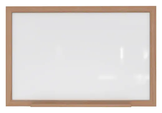 4'x6' Wood Frame Porcelain Magnetic Whiteboard, 1 Marker, 1 Eraser