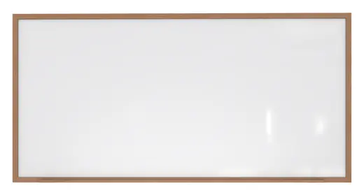 4'x8' Wood Frame Porcelain Magnetic Whiteboard, 1 Marker, 1 Eraser