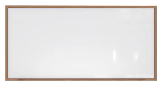 4'x10' Wood Frame Porcelain Magnetic Whiteboard, 1 Marker, 1 Eraser