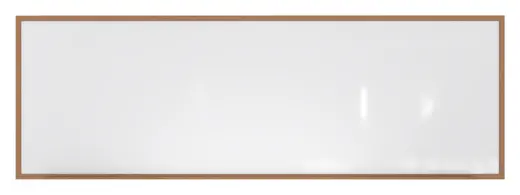 4'x12'  Wood Frame Porcelain Magnetic Whiteboard, 1 Marker, 1 Eraser