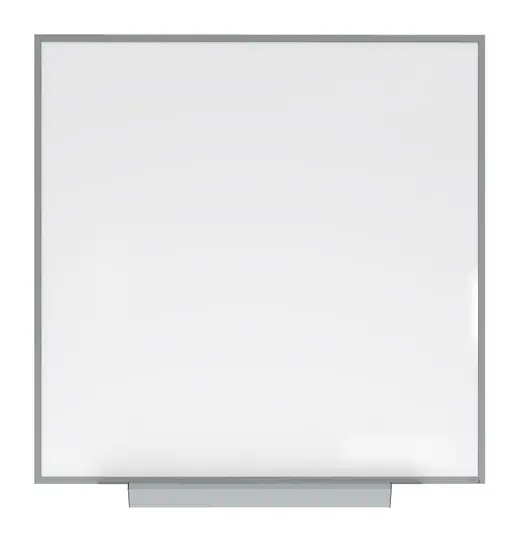 4'x4' Aluminum Frame Premium Porcelain Magnetic Whiteboard - 1 Marker, 1 Eraser