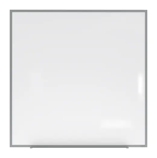Ghent Magnetic Hygienic Porcelain Whiteboard with Aluminum Frame, 4'H x 4'W
