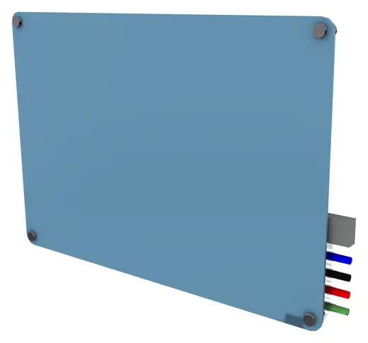 2'x3' Harmony Magnetic Glass Board, Radius Corners, 4 Rare Earth Magnets, 4 Markers, 1 Eraser