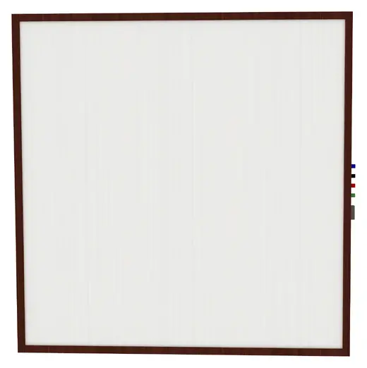 4' x 4' Impression Modern Frame - Porcelain Whiteboard