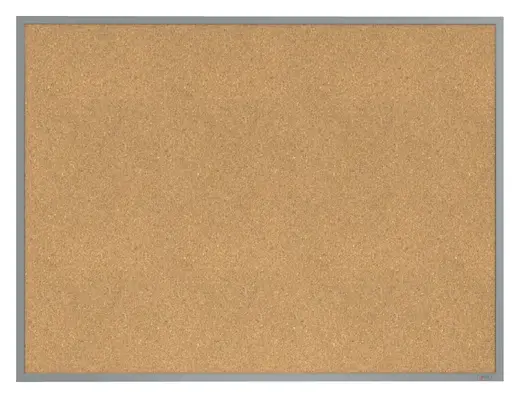 3'x4' Aluminum Frame Natural Cork Bulletin Board 