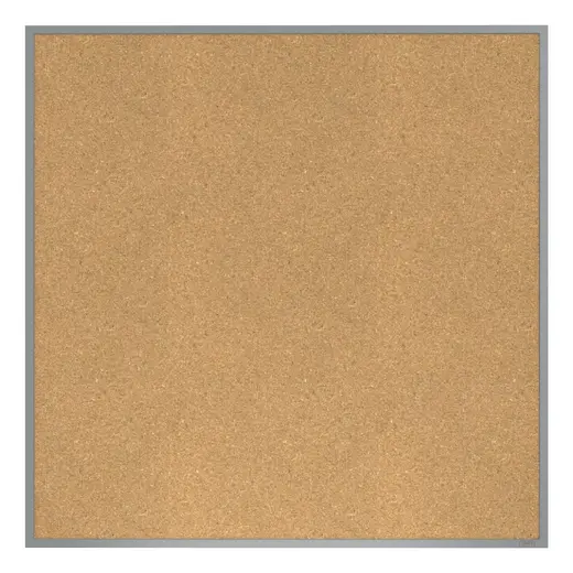 4'x4' Aluminum Frame Natural Cork Bulletin Board 