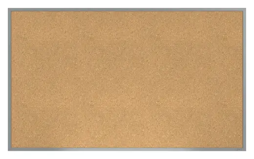3'x5' Aluminum Frame Natural Cork Bulletin Board 
